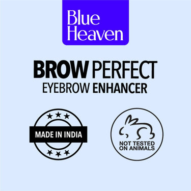 Blue Heaven Brow Perfect Eyebrow Enhancher, Long Lasting, Smudge Proof, Waterproof Eyebrow Pencil, One Swipe perfect finish, Black, 0.30gm